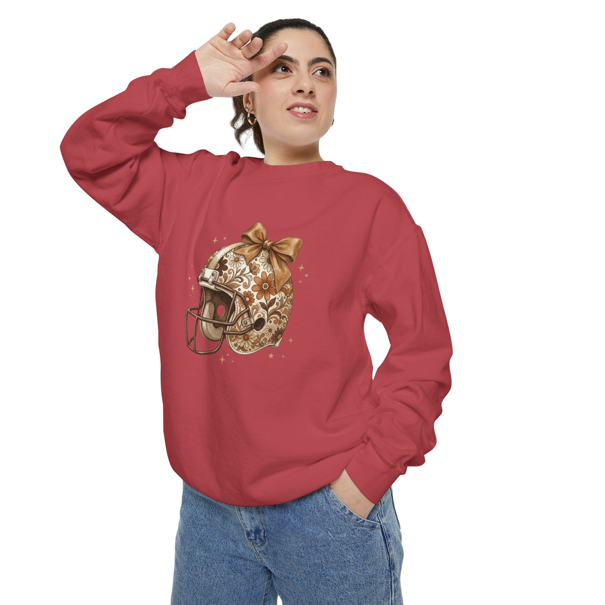 Vintage Floral Football Helmet Crewneck