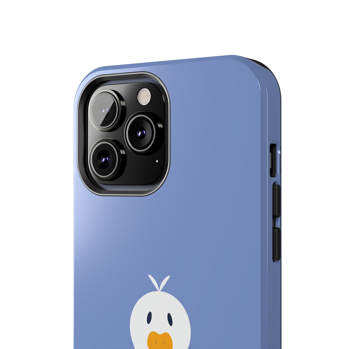 Goofy Goose Tough Phone Case — Cute Minimalist Duck Design on Blue