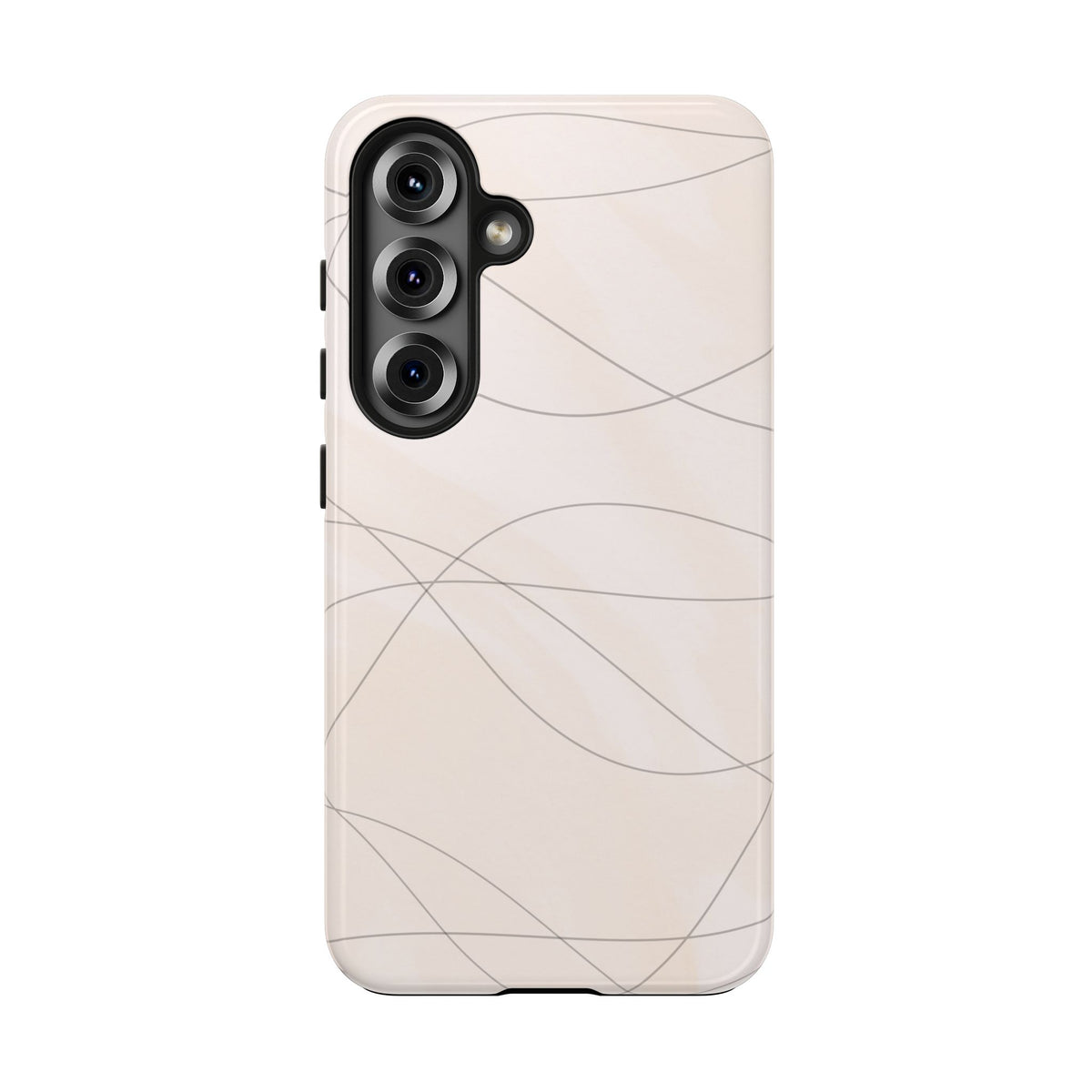 Minimal Beige Wave Tough Phone Case — Protective Slim Phone Case