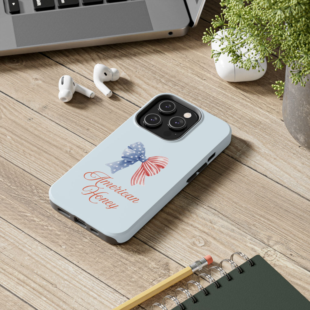 Phone Case — "American Honey" Patriotic Bow Tough Protective Case