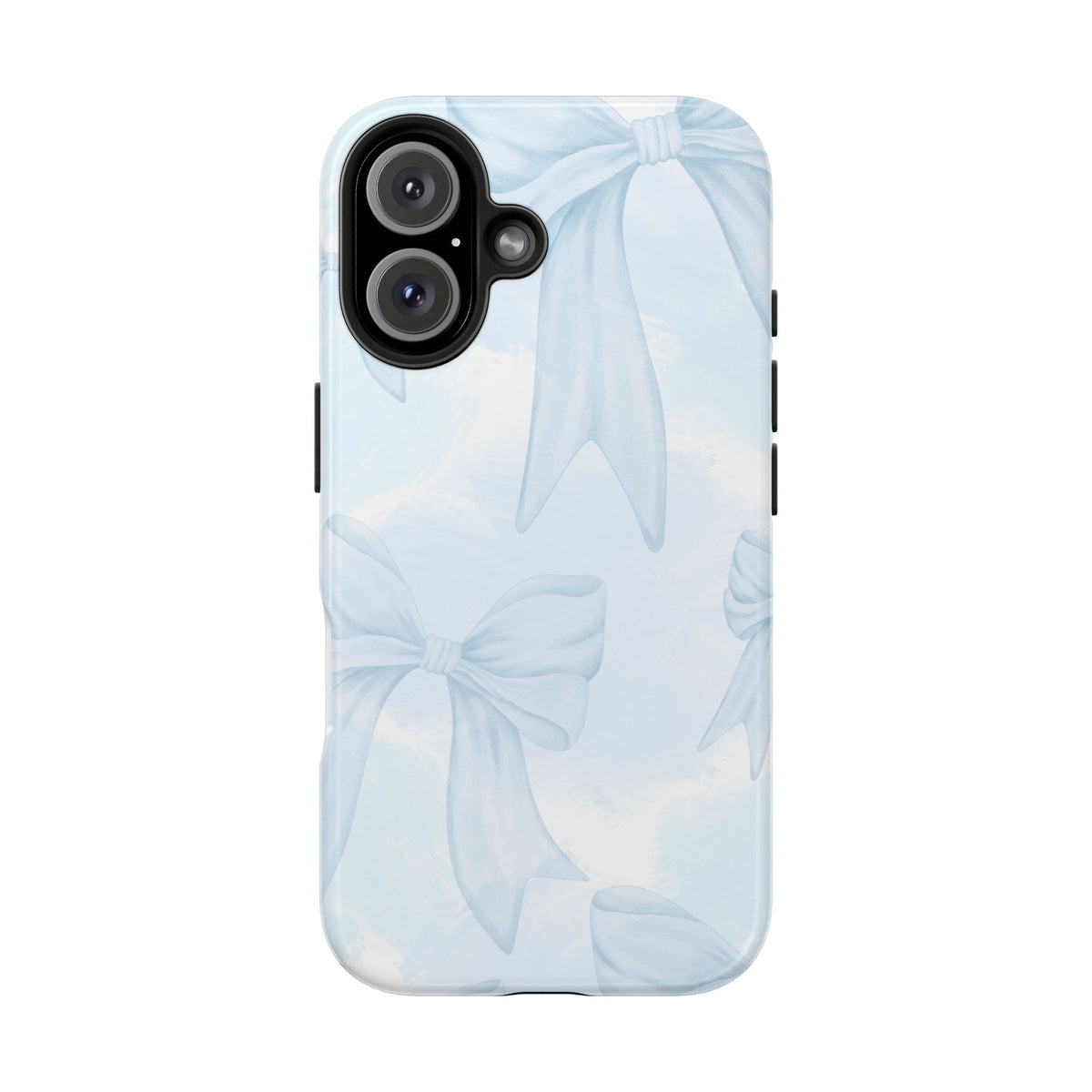 Pale Blue Bow Pattern Tough Phone Case