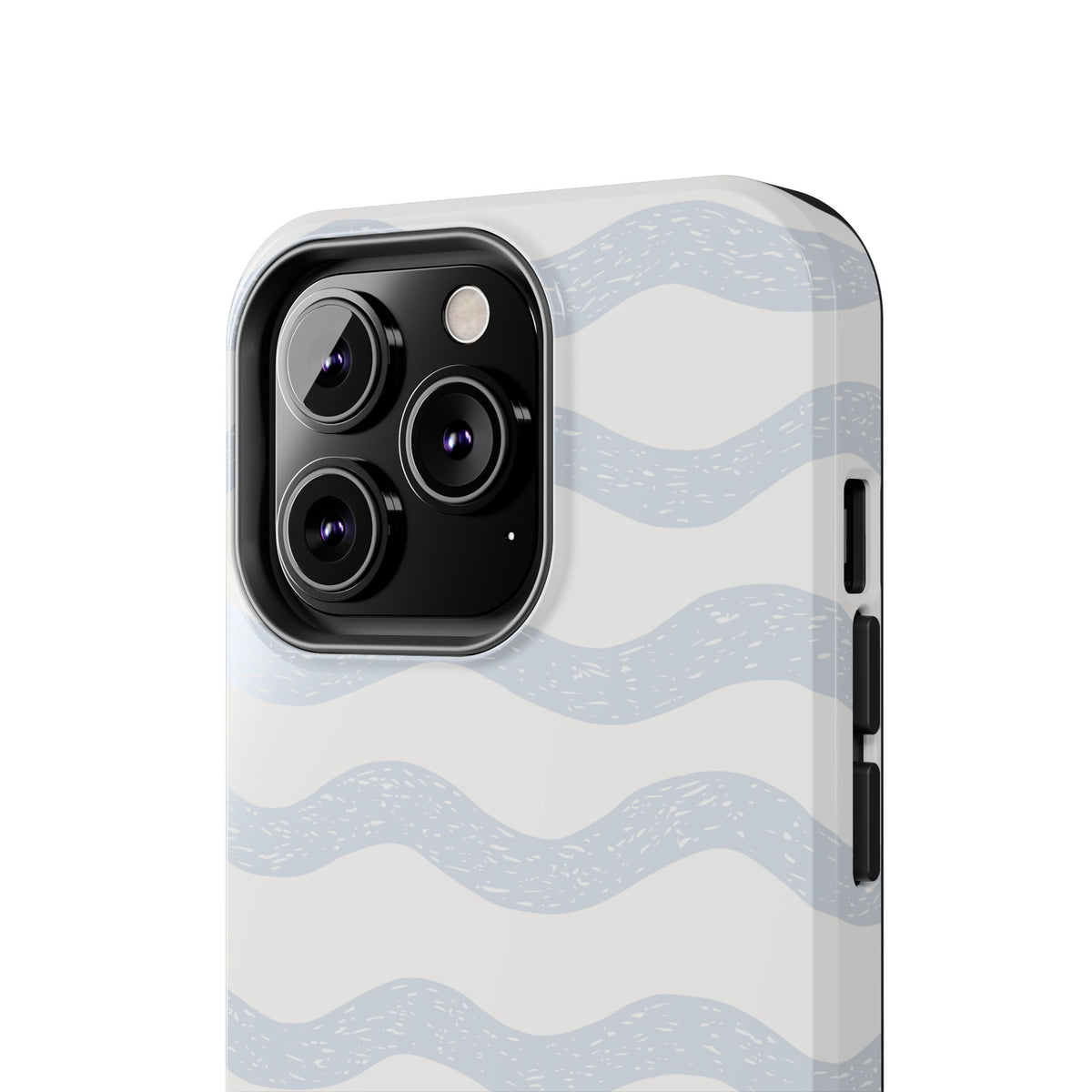 Tough Phone Case – Subtle Blue Wavy Stripes, Durable Protective Cover
