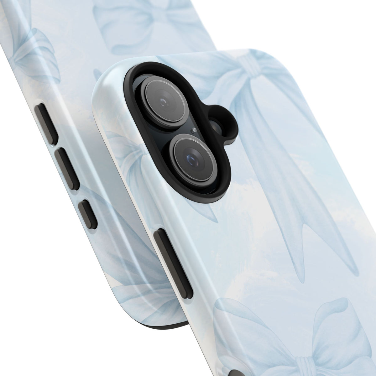 Pale Blue Bow Pattern Tough Phone Case