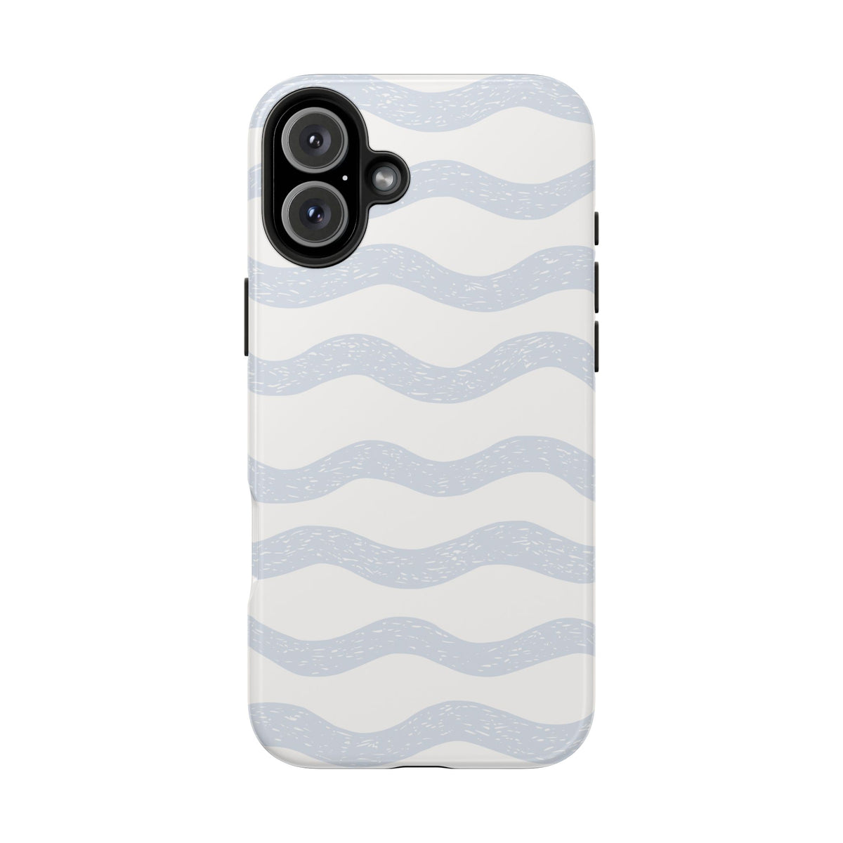 Tough Phone Case – Subtle Blue Wavy Stripes, Durable Protective Cover