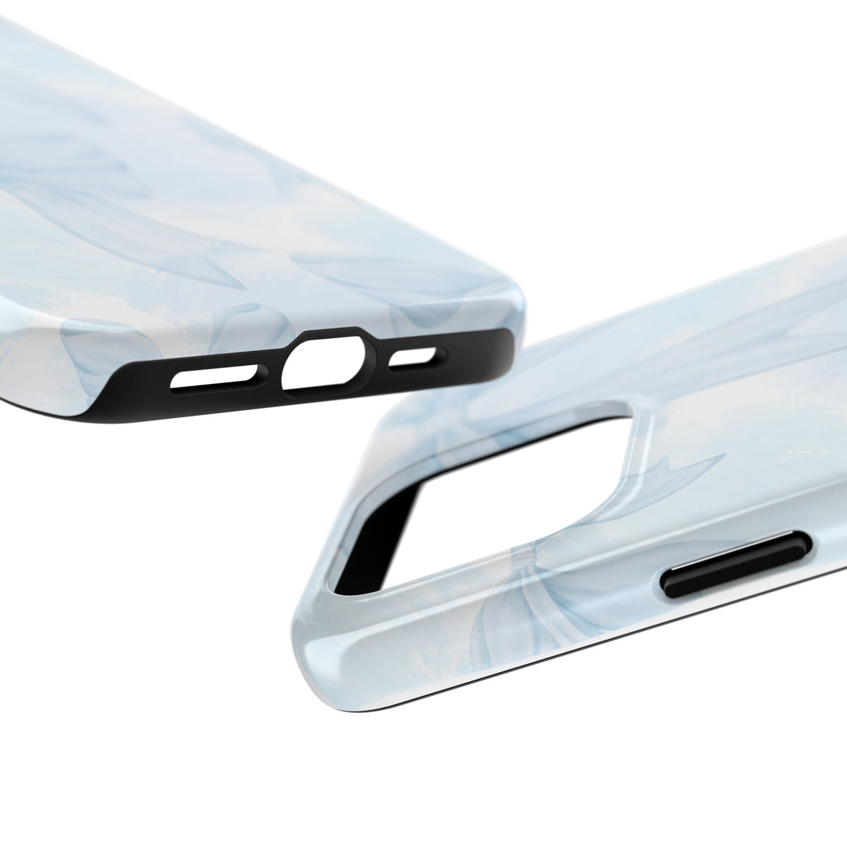 Pale Blue Bow Pattern Tough Phone Case