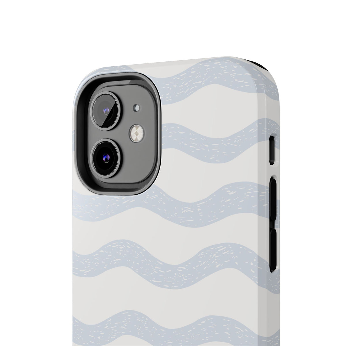 Tough Phone Case – Subtle Blue Wavy Stripes, Durable Protective Cover
