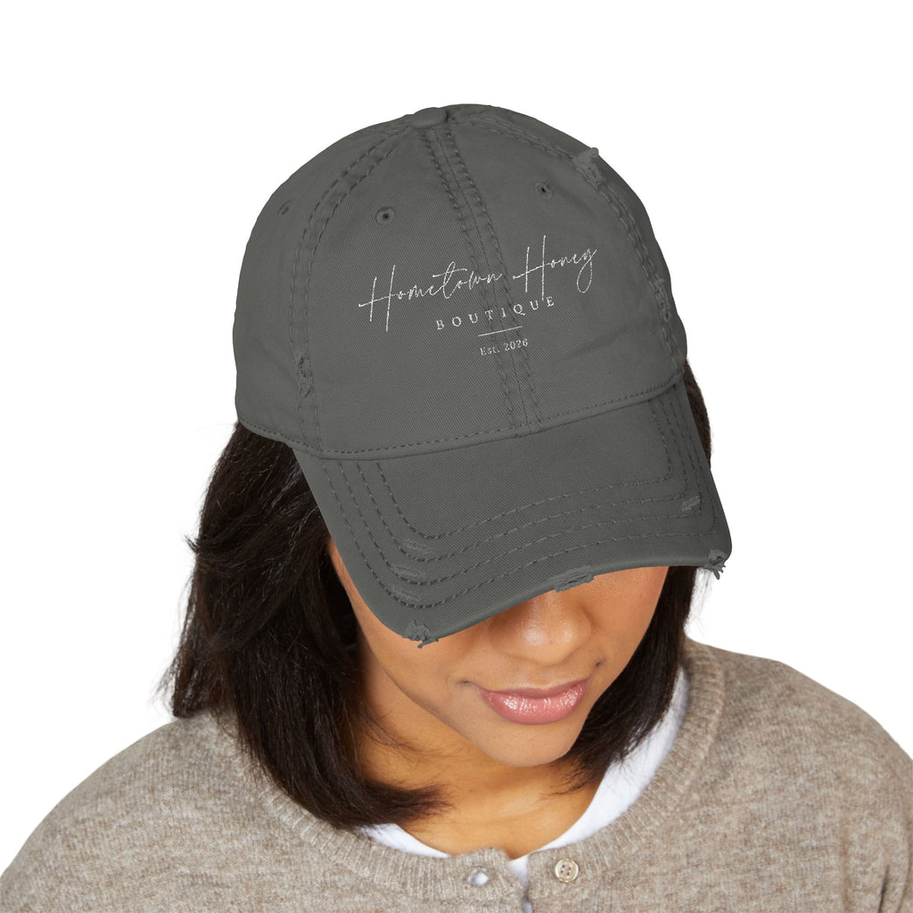 Embroidered Hometown Honey distressed hat