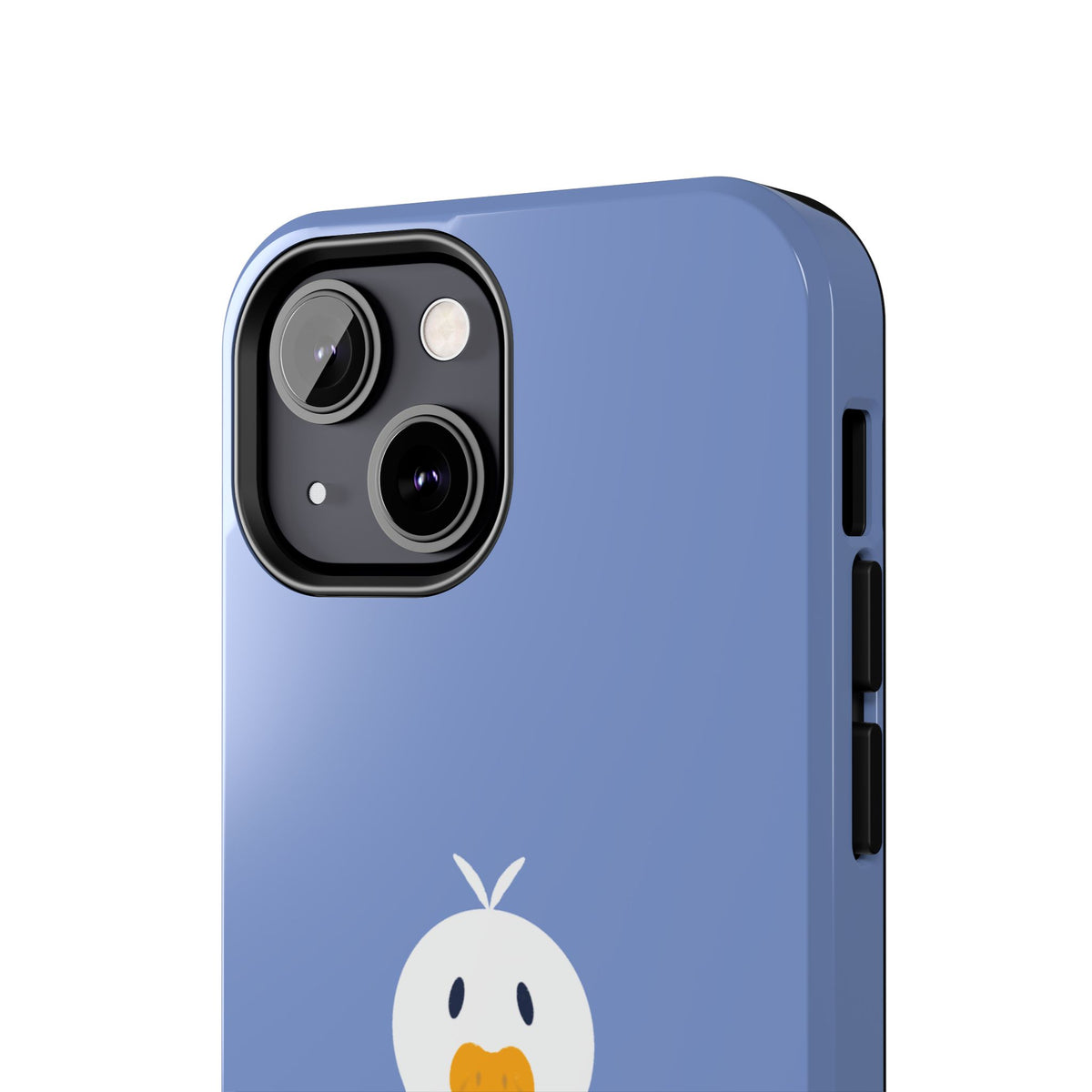 Goofy Goose Tough Phone Case — Cute Minimalist Duck Design on Blue