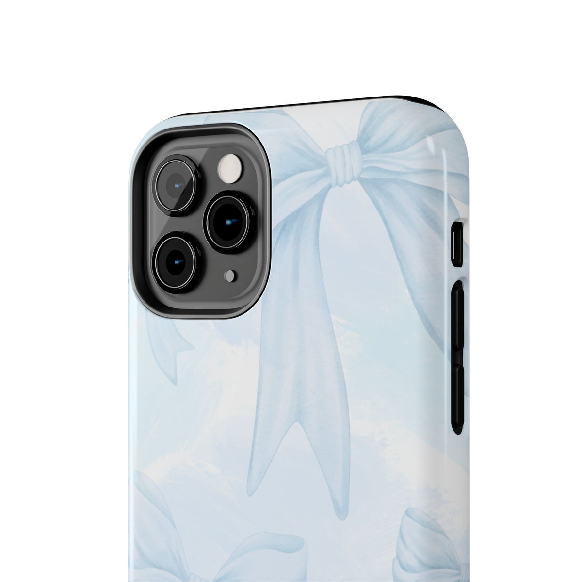 Pale Blue Bow Pattern Tough Phone Case