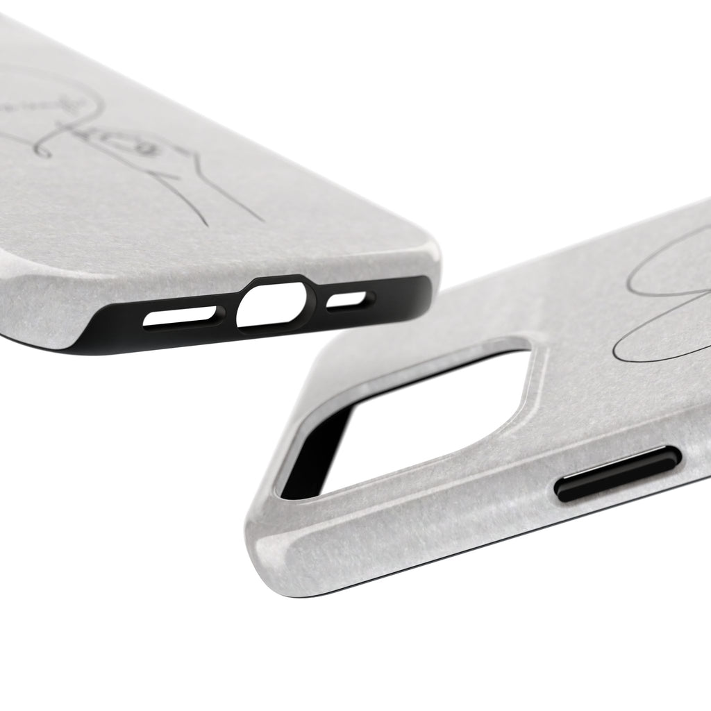 Tough Phone Case — Minimal Line Art Heart with "You Are Enough" Inspirational Design