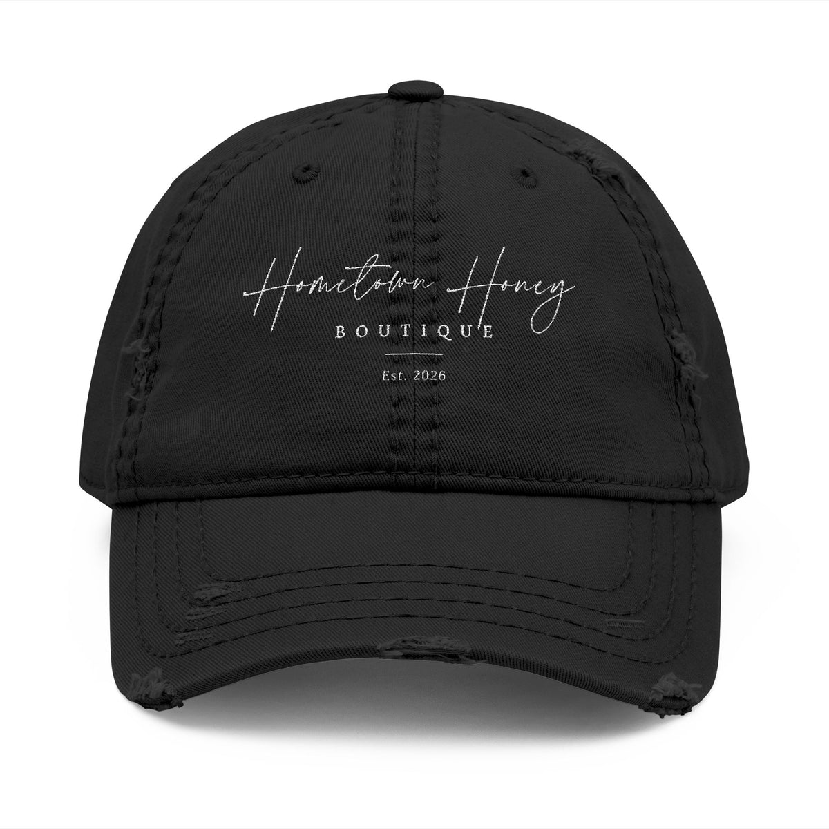 Embroidered Hometown Honey distressed hat