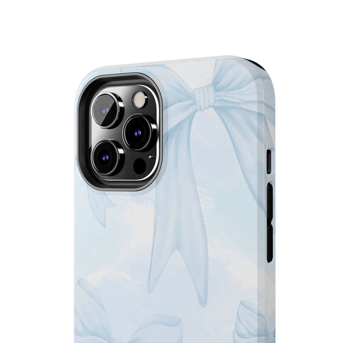 Pale Blue Bow Pattern Tough Phone Case