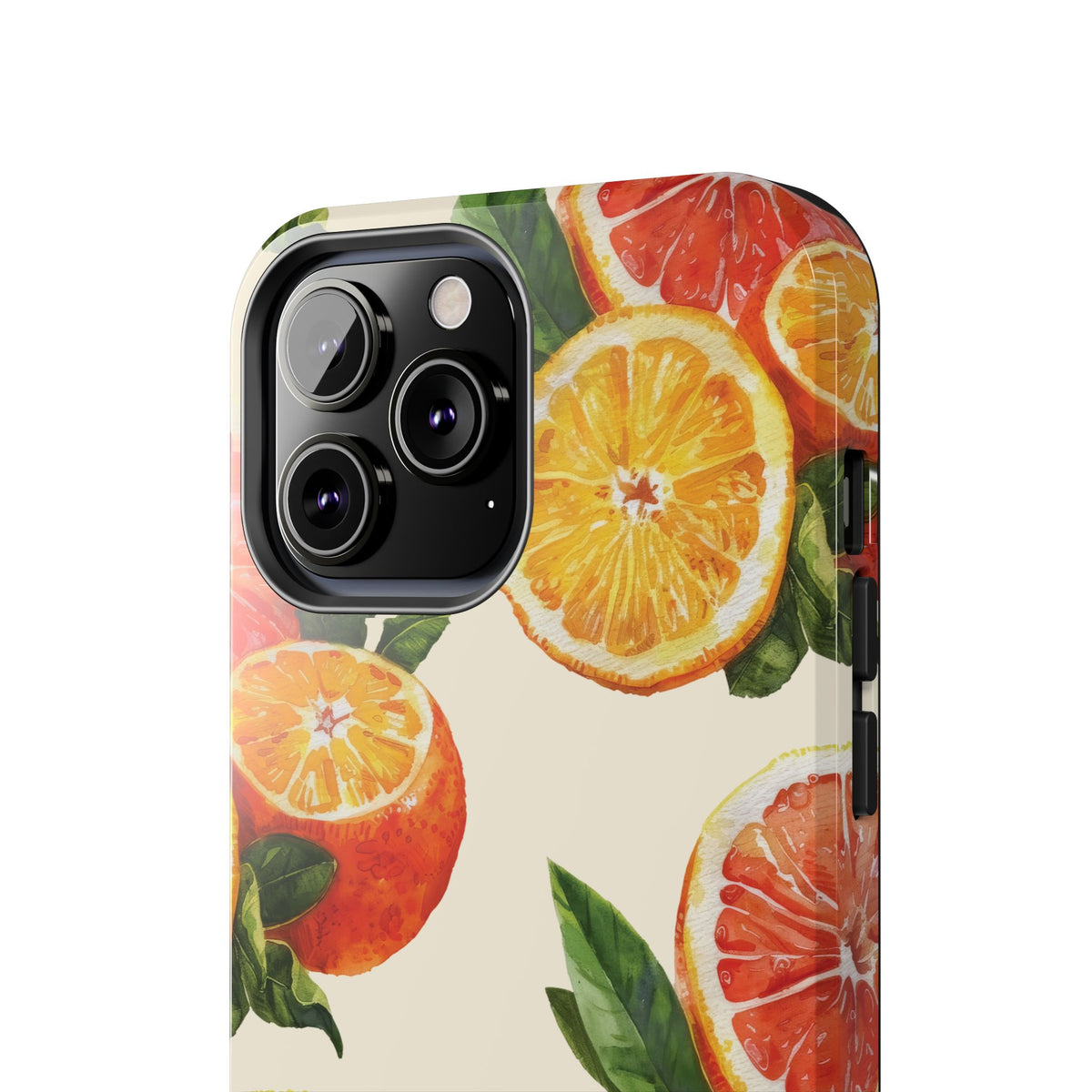Citrus Squeeze Tough Phone Case — Watercolor Orange & Grapefruit Protective Cover