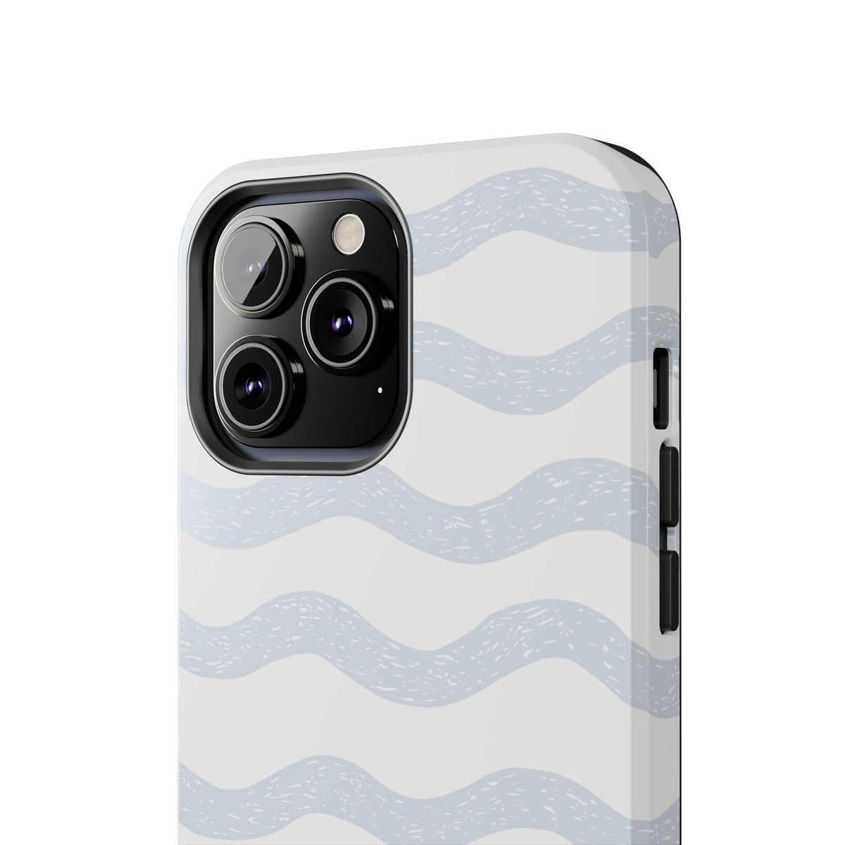 Tough Phone Case – Subtle Blue Wavy Stripes, Durable Protective Cover