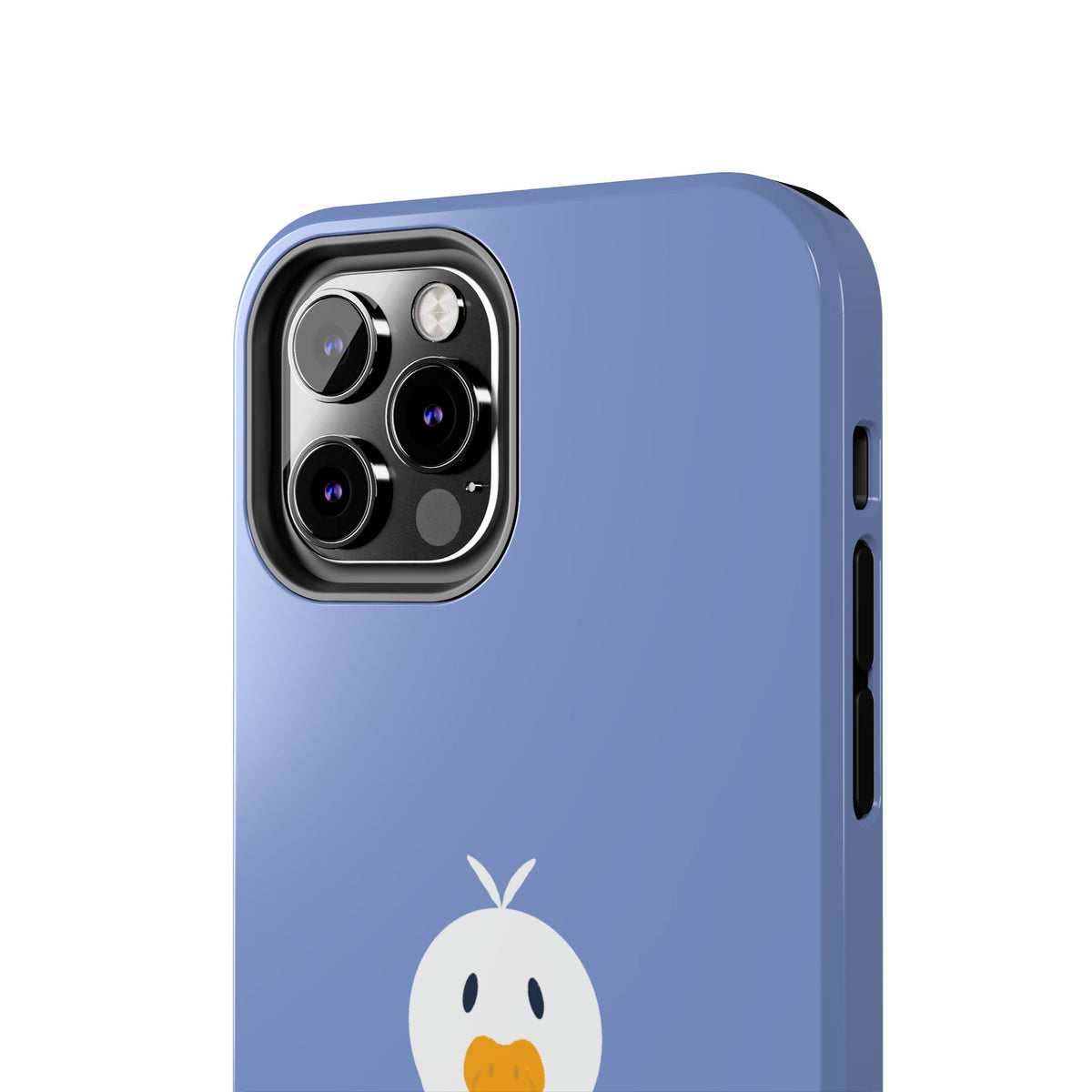 Goofy Goose Tough Phone Case — Cute Minimalist Duck Design on Blue