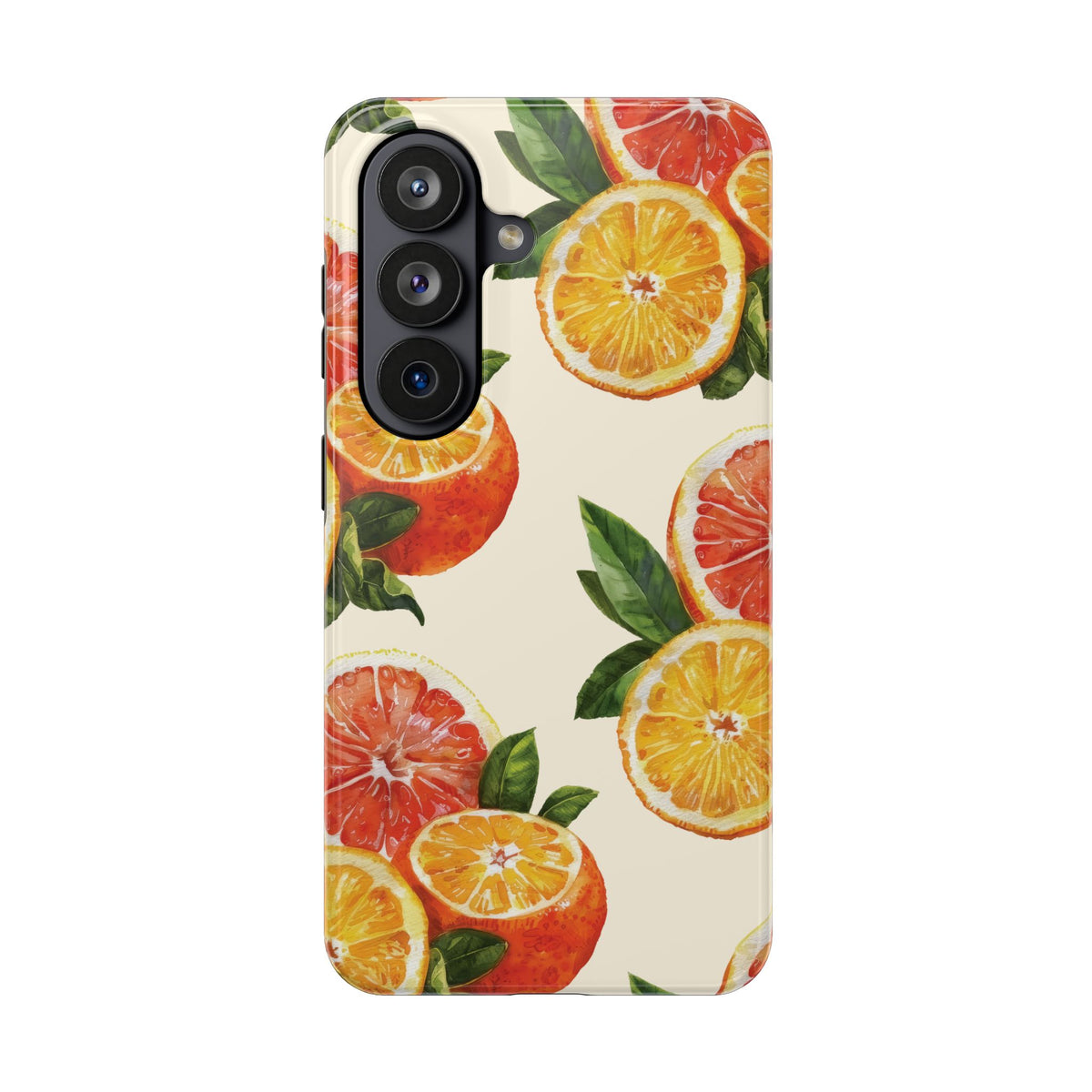 Citrus Squeeze Tough Phone Case — Watercolor Orange & Grapefruit Protective Cover