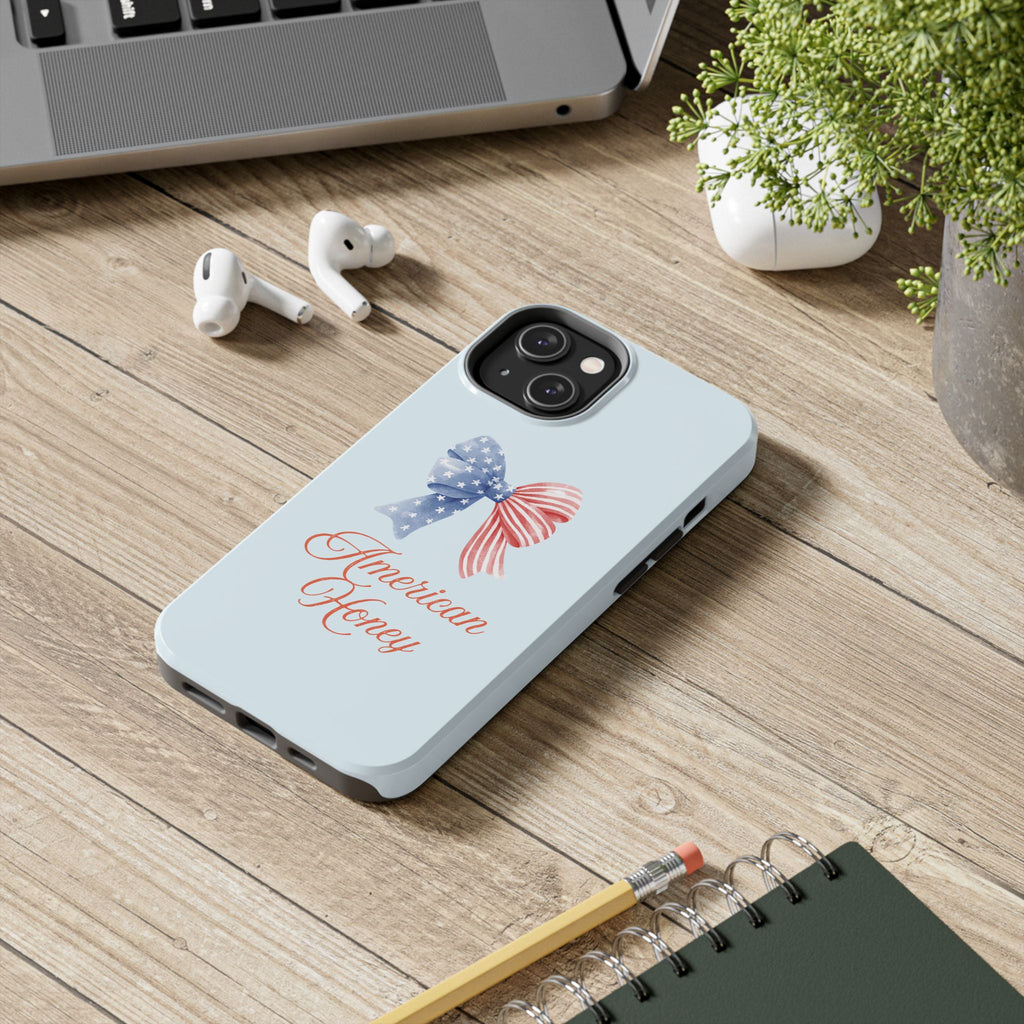 Phone Case — "American Honey" Patriotic Bow Tough Protective Case