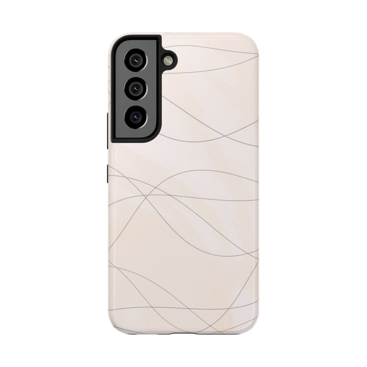 Minimal Beige Wave Tough Phone Case — Protective Slim Phone Case
