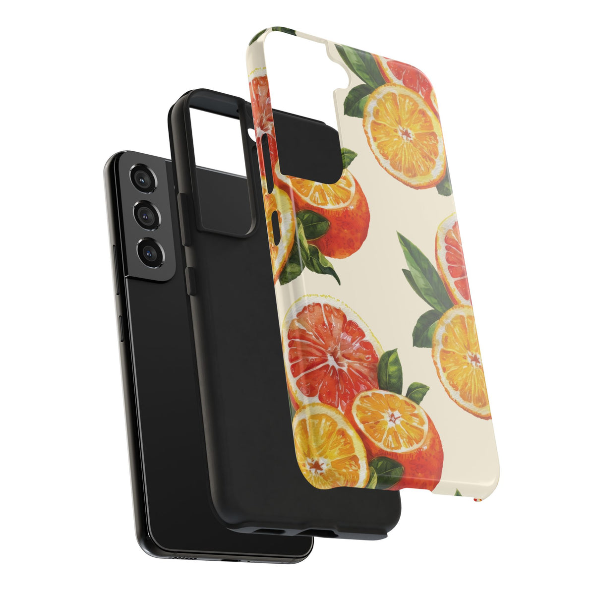 Citrus Squeeze Tough Phone Case — Watercolor Orange & Grapefruit Protective Cover