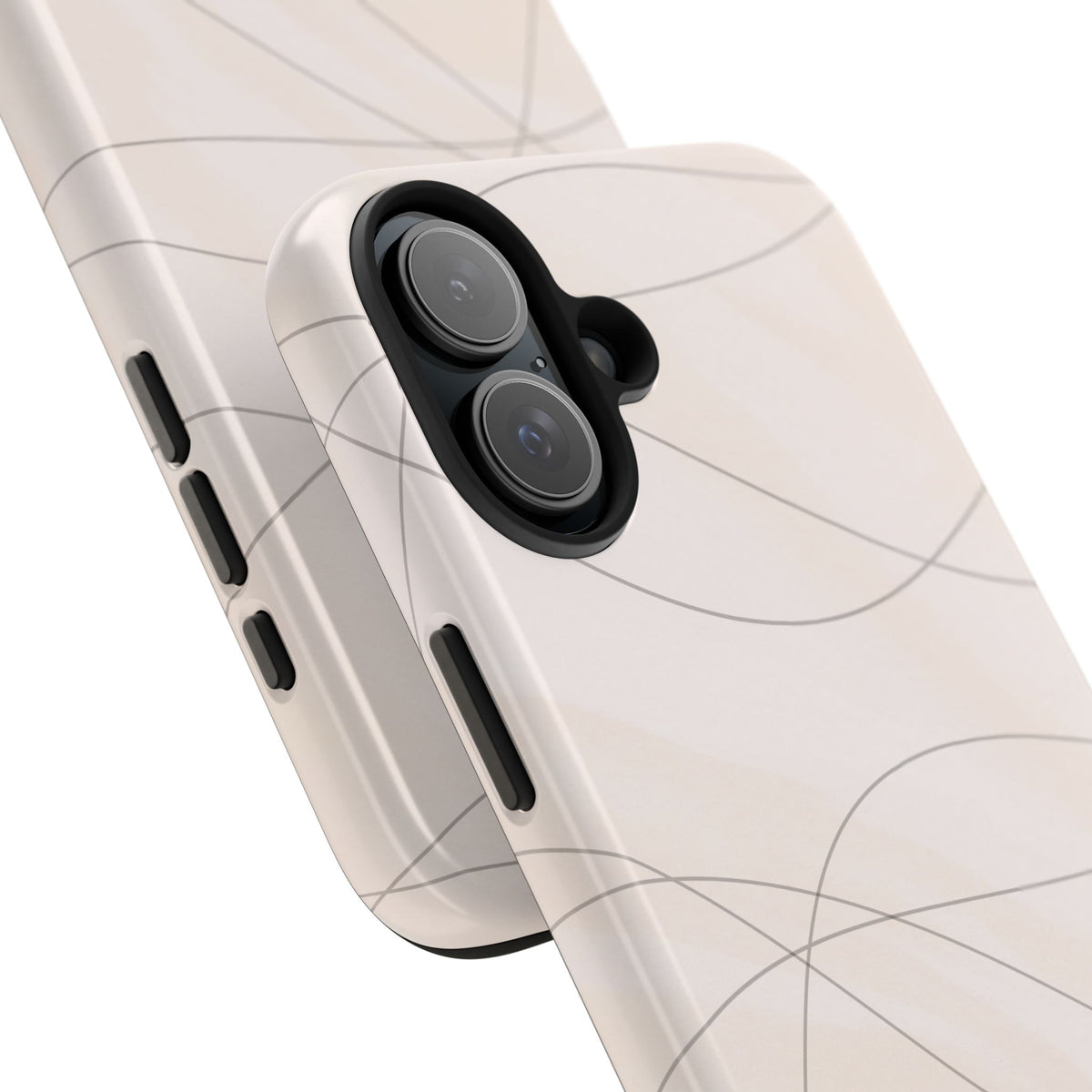 Minimal Beige Wave Tough Phone Case — Protective Slim Phone Case