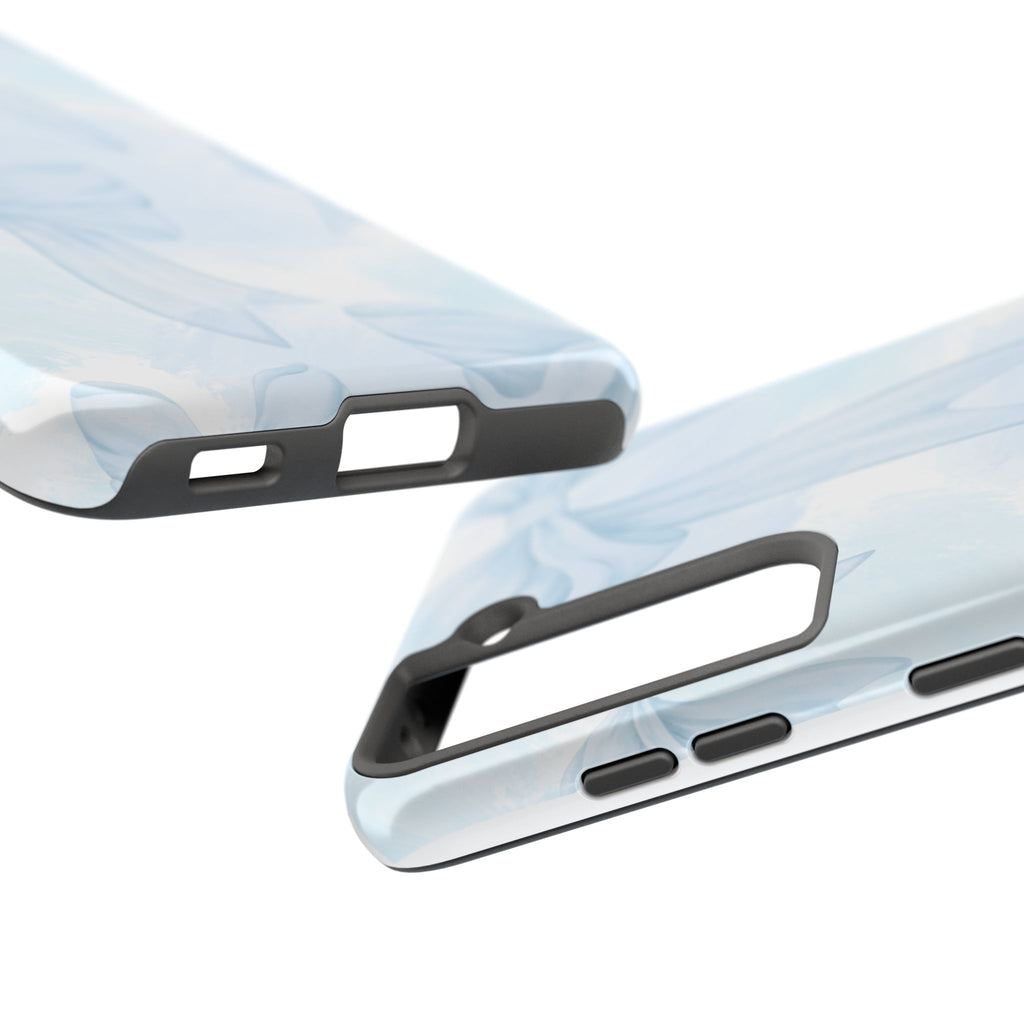 Pale Blue Bow Pattern Tough Phone Case