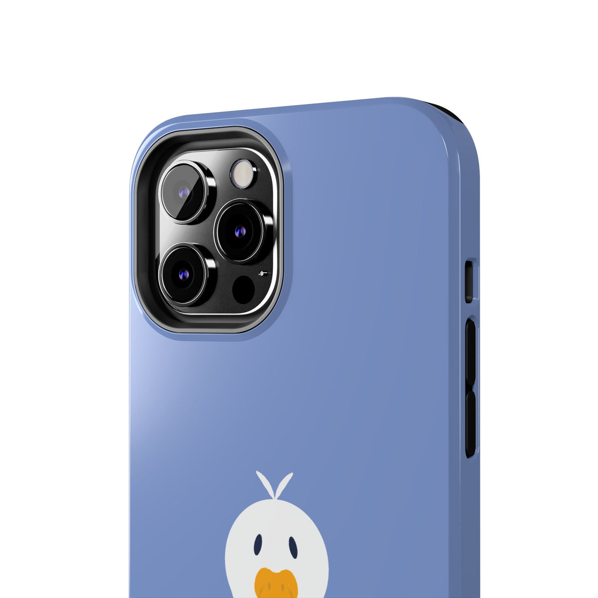 Goofy Goose Tough Phone Case — Cute Minimalist Duck Design on Blue