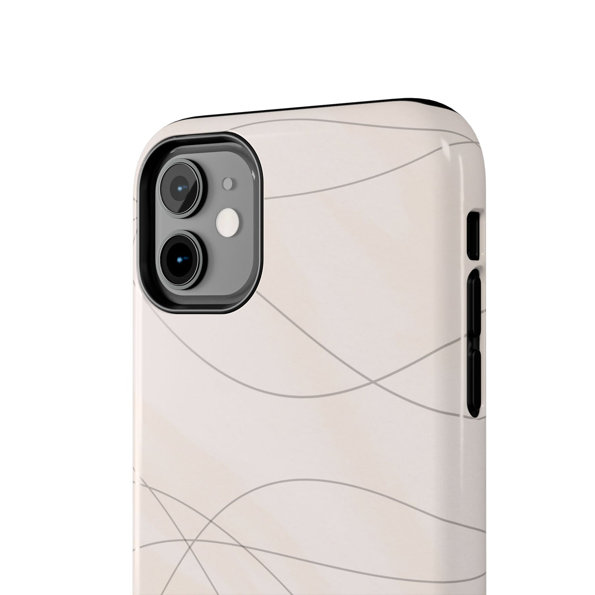 Minimal Beige Wave Tough Phone Case — Protective Slim Phone Case