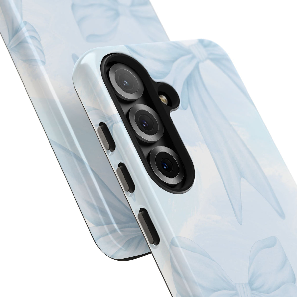 Pale Blue Bow Pattern Tough Phone Case