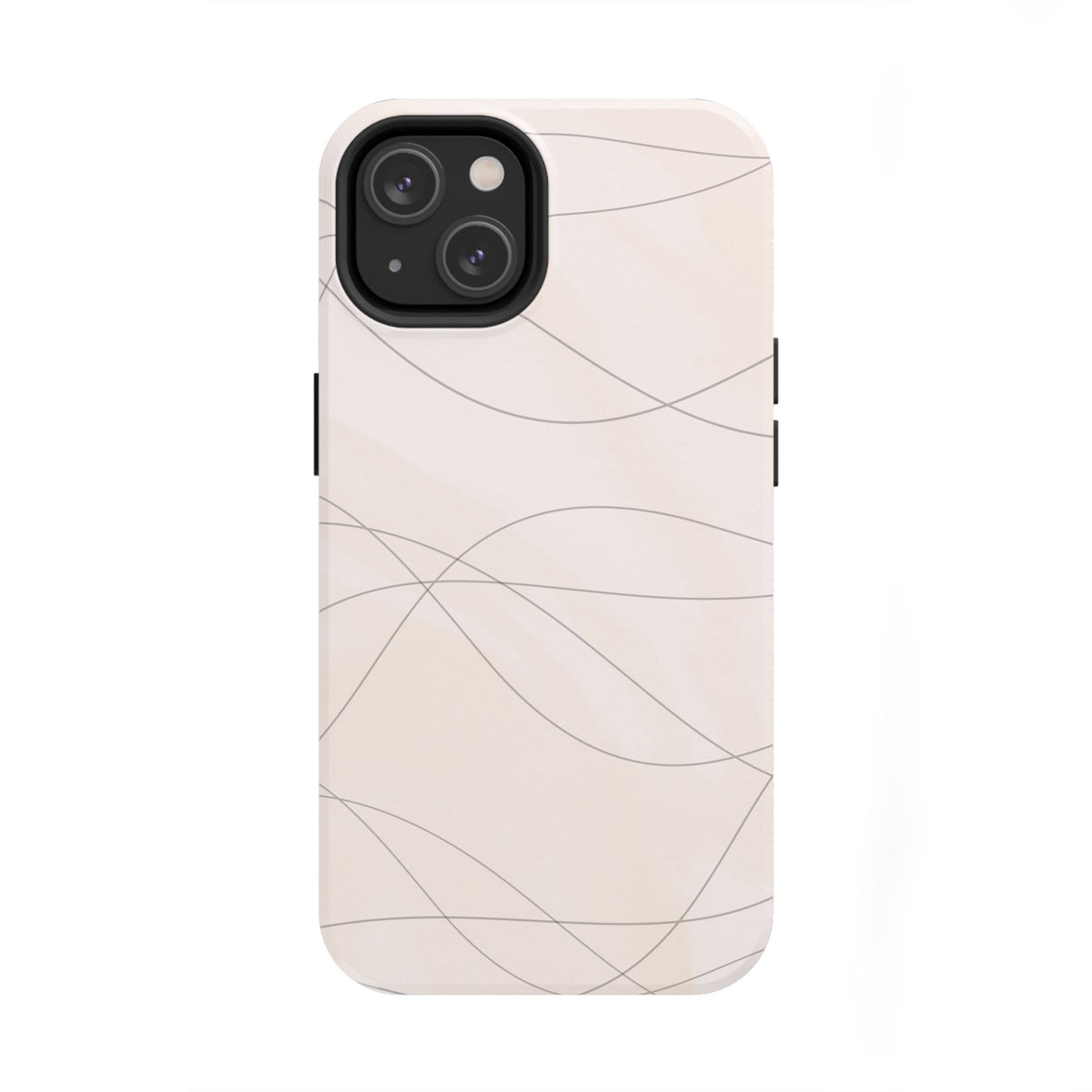 Minimal Beige Wave Tough Phone Case — Protective Slim Phone Case