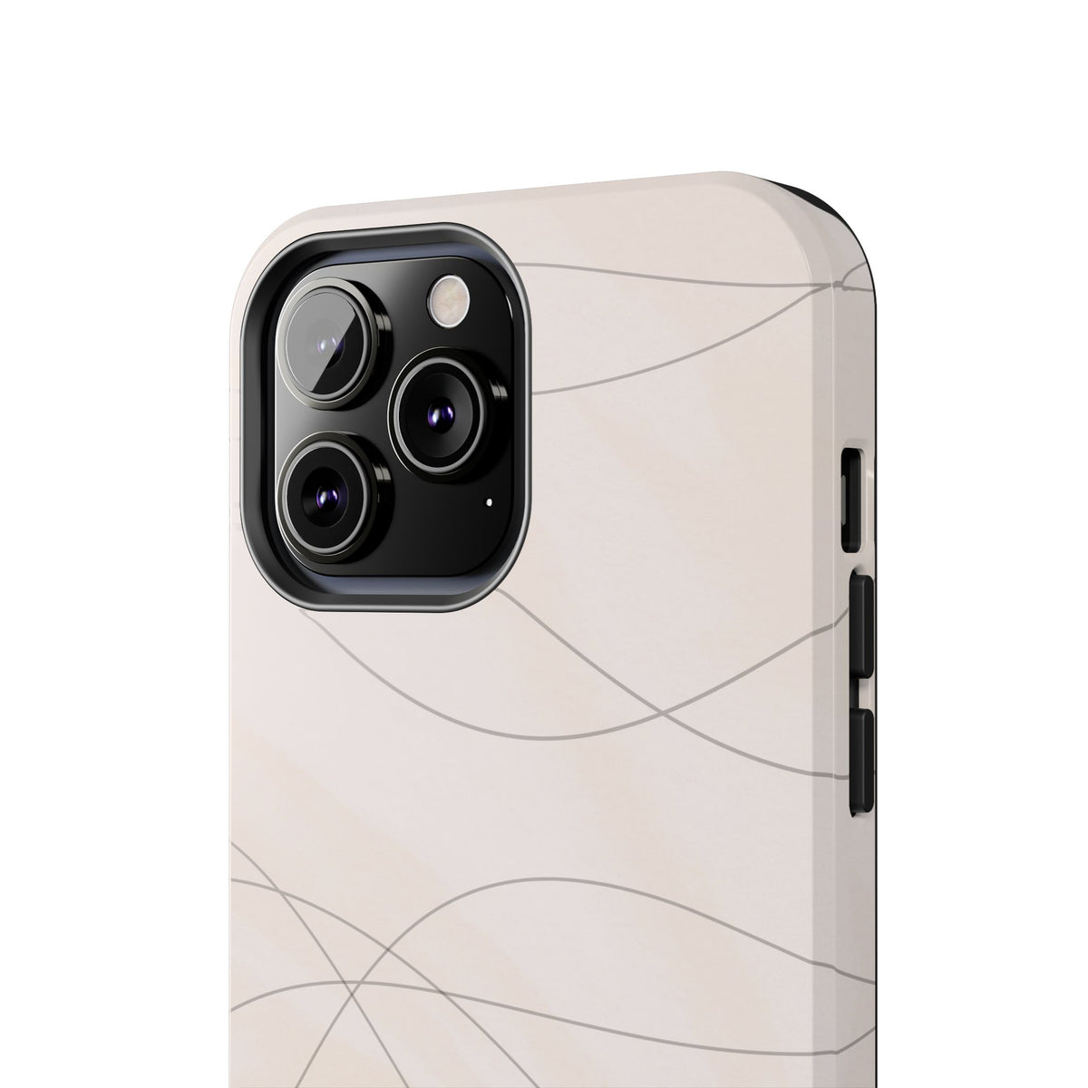 Minimal Beige Wave Tough Phone Case — Protective Slim Phone Case
