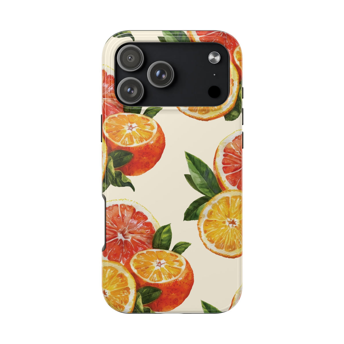 Citrus Squeeze Tough Phone Case — Watercolor Orange & Grapefruit Protective Cover