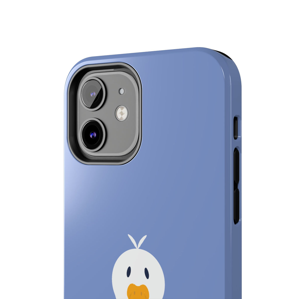Goofy Goose Tough Phone Case — Cute Minimalist Duck Design on Blue