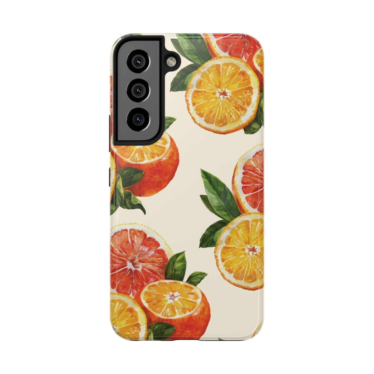 Citrus Squeeze Tough Phone Case — Watercolor Orange & Grapefruit Protective Cover