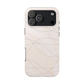 Minimal Beige Wave Tough Phone Case — Protective Slim Phone Case