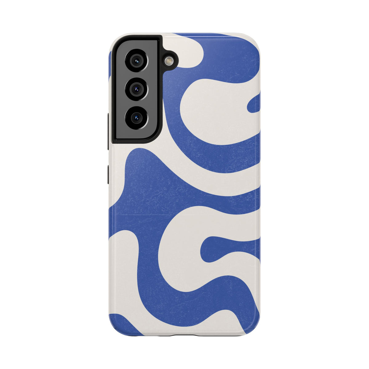 Blue Retro Swirl Tough Phone Case — Durable Abstract Pattern