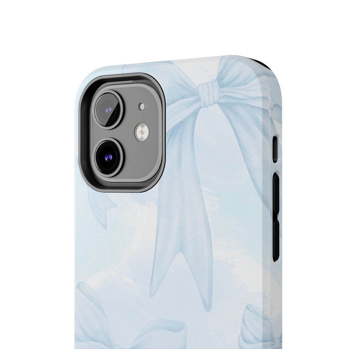 Pale Blue Bow Pattern Tough Phone Case