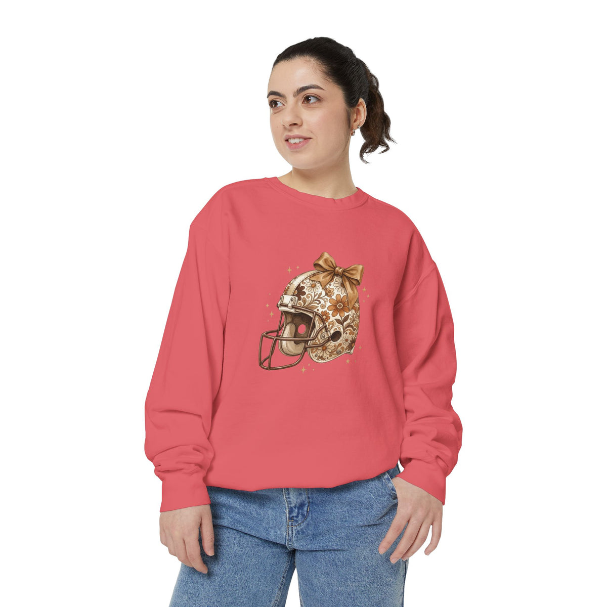Vintage Floral Football Helmet Crewneck