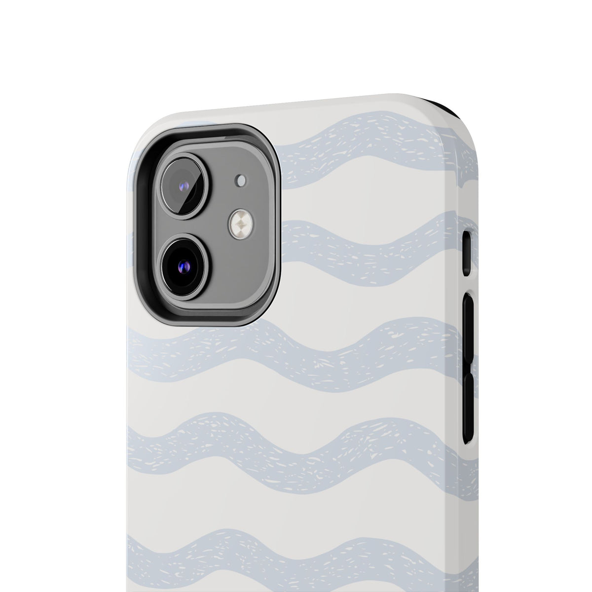 Tough Phone Case – Subtle Blue Wavy Stripes, Durable Protective Cover