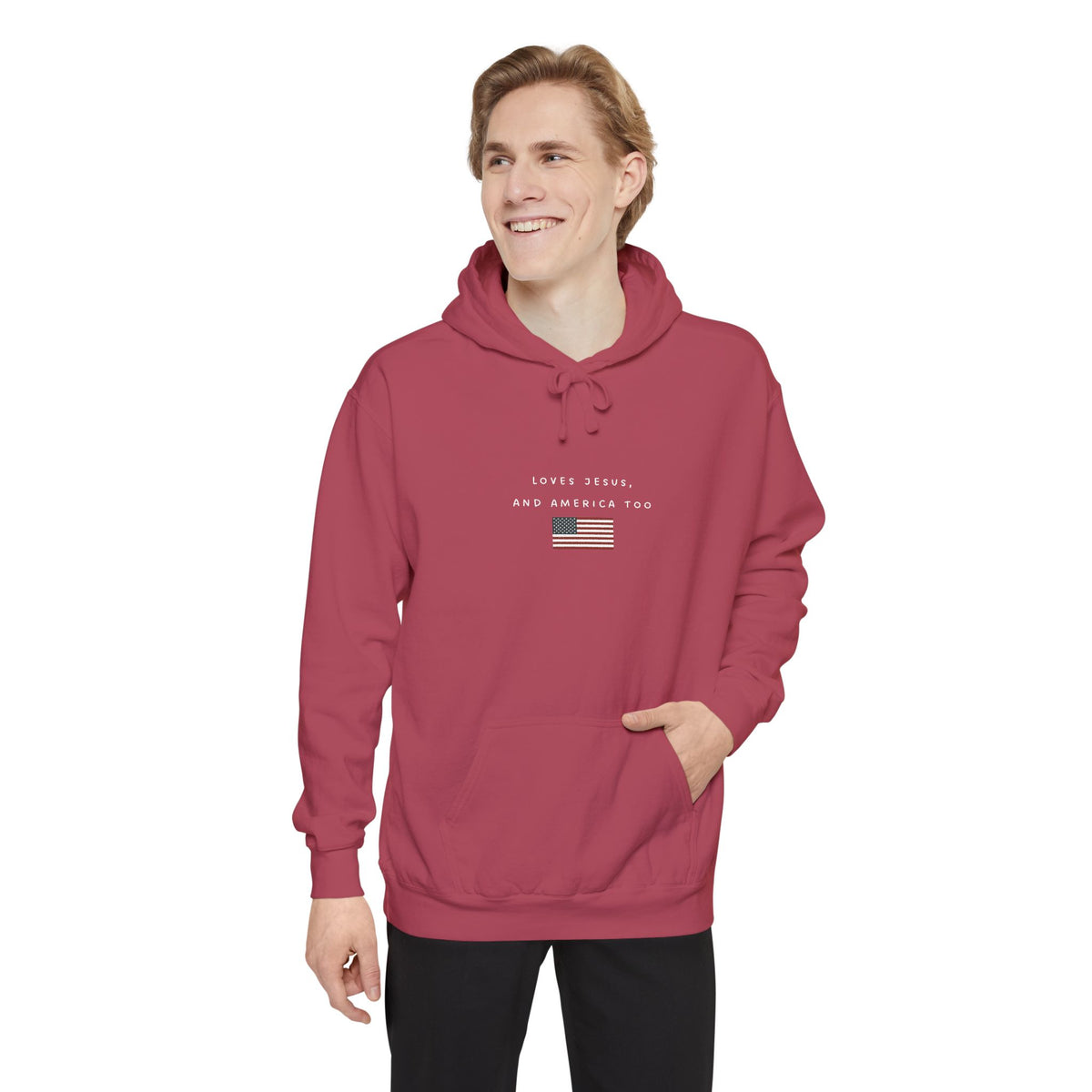 Loves Jesus and America Too Hoodie