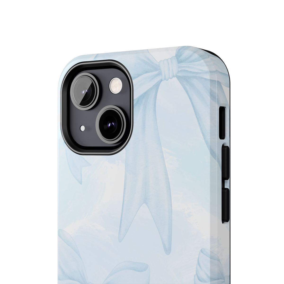 Pale Blue Bow Pattern Tough Phone Case
