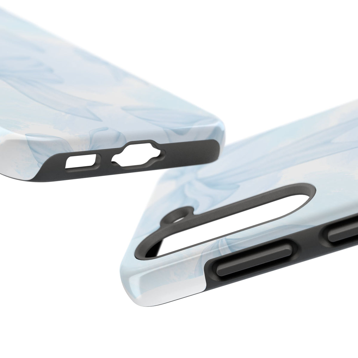 Pale Blue Bow Pattern Tough Phone Case