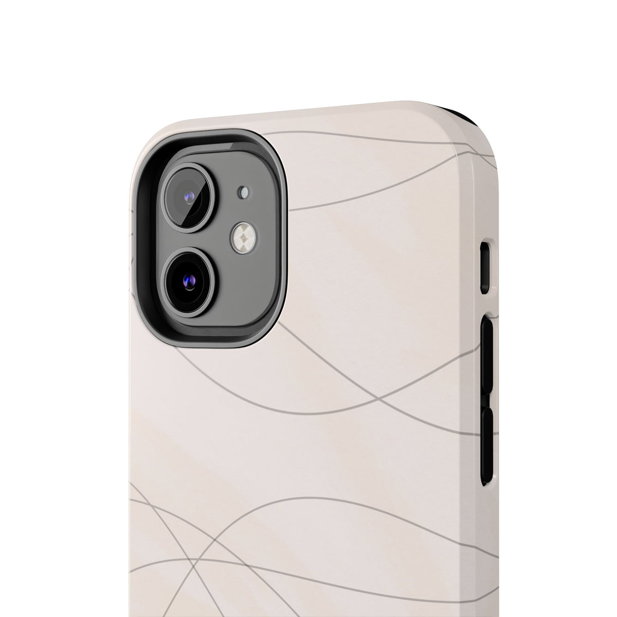 Minimal Beige Wave Tough Phone Case — Protective Slim Phone Case