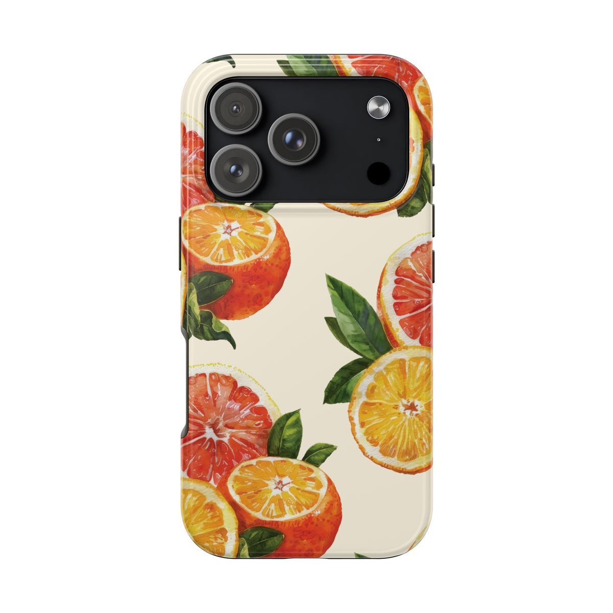Citrus Squeeze Tough Phone Case — Watercolor Orange & Grapefruit Protective Cover