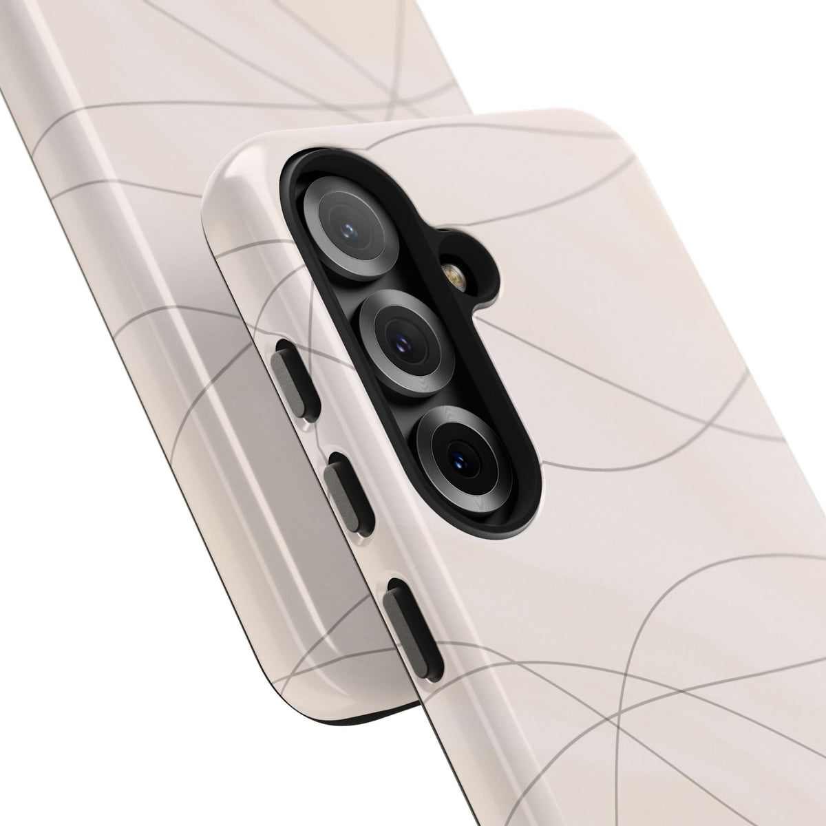 Minimal Beige Wave Tough Phone Case — Protective Slim Phone Case
