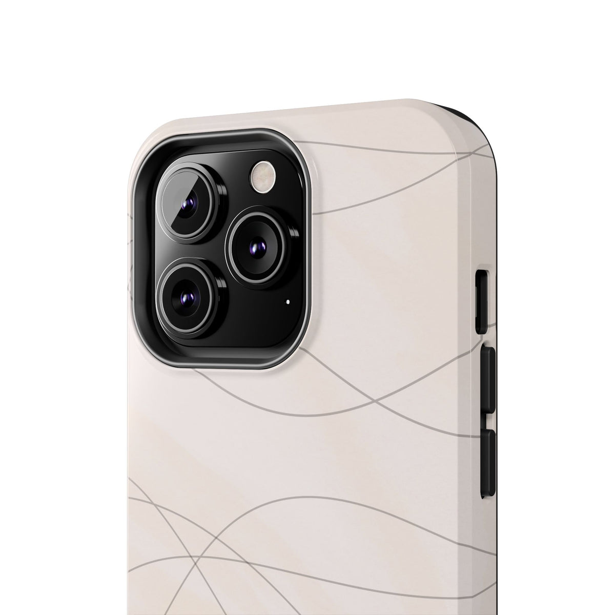Minimal Beige Wave Tough Phone Case — Protective Slim Phone Case