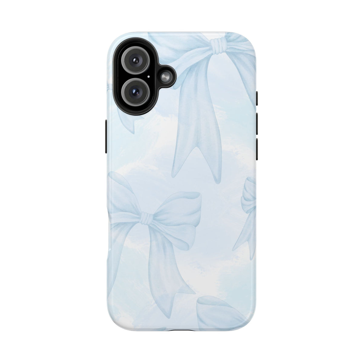 Pale Blue Bow Pattern Tough Phone Case