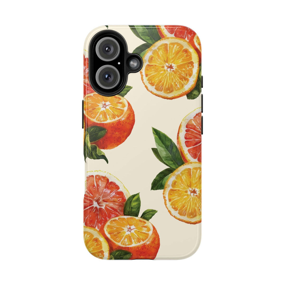 Citrus Squeeze Tough Phone Case — Watercolor Orange & Grapefruit Protective Cover