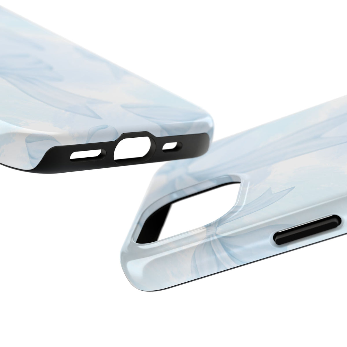 Pale Blue Bow Pattern Tough Phone Case