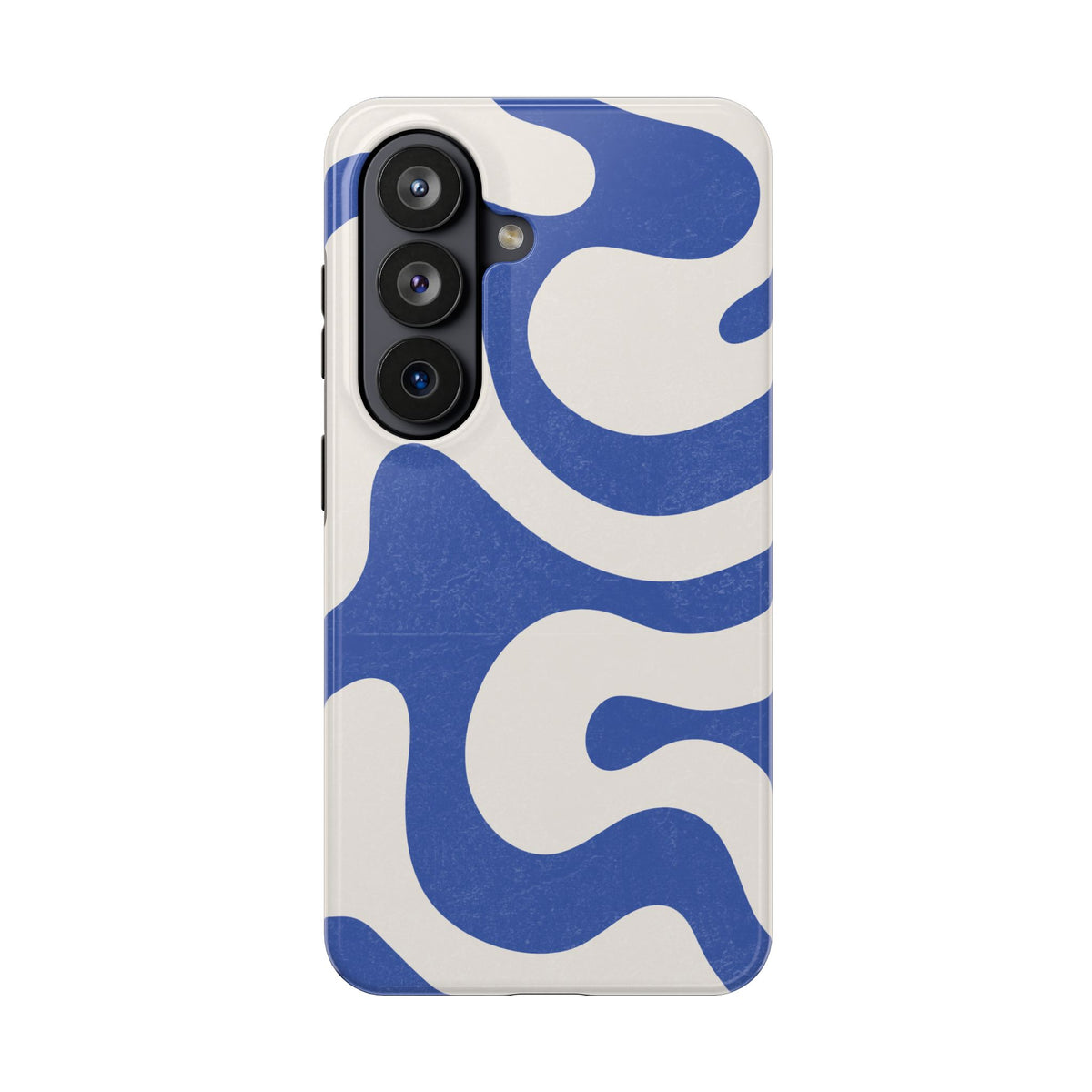 Blue Retro Swirl Tough Phone Case — Durable Abstract Pattern
