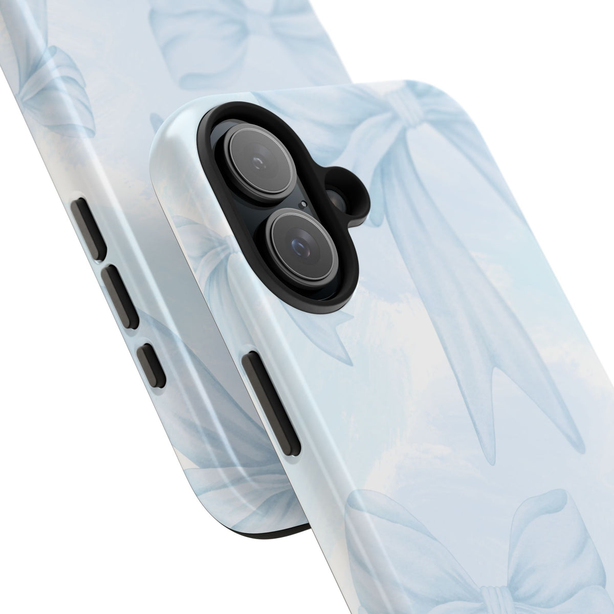 Pale Blue Bow Pattern Tough Phone Case